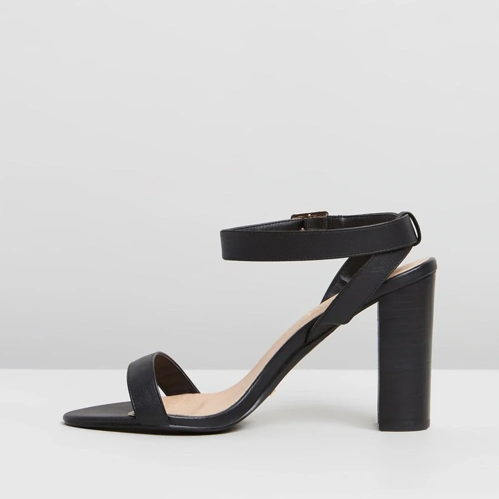 BILLINI | Elena Black Strap Block Heel - Picture 3 of 4